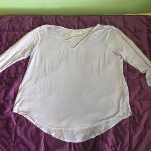 Solid 3/4 sleeve shirt